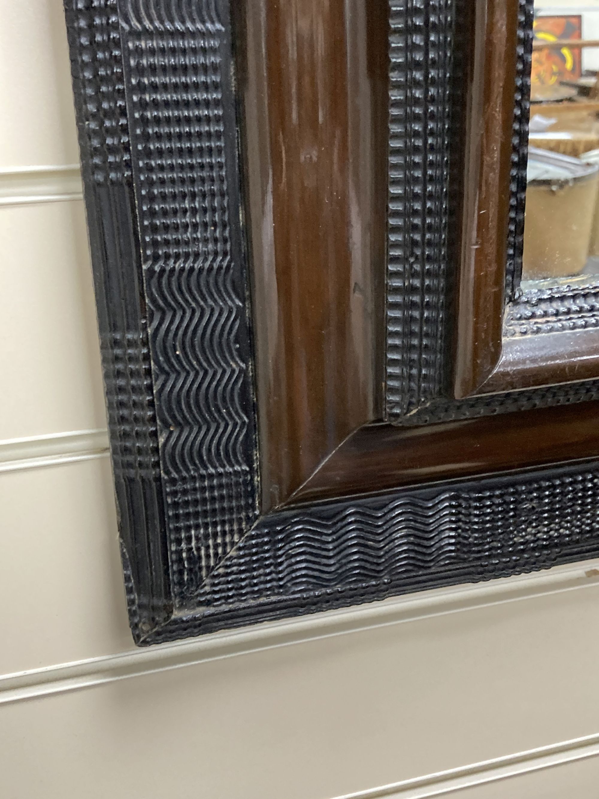 A Dutch style wall mirror, width 49cm, height 53cm